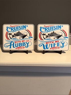 Cruisin' With My Hubby and With My Wifey Cruising door Set